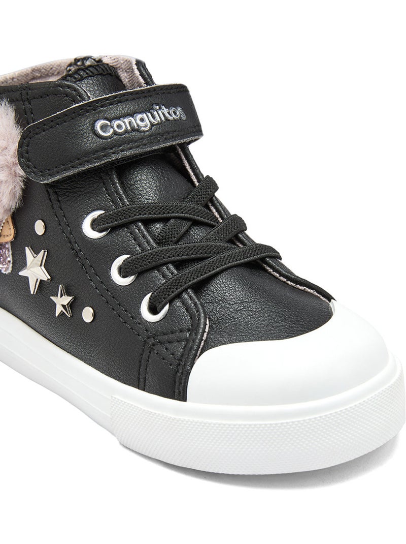 Baskets conguitos estrellas pelo Noir Noir - Kiabi