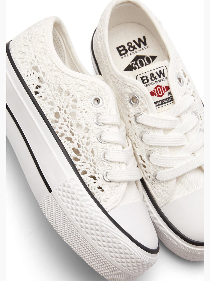 Baskets Conguitos Ganchillo Blanc - Kiabi