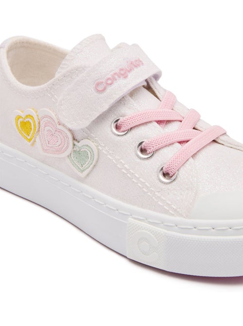 Baskets conguitos glitter corazón - Kiabi