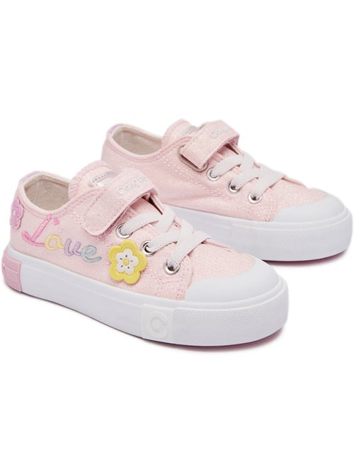 Baskets conguitos glitter floral - Kiabi