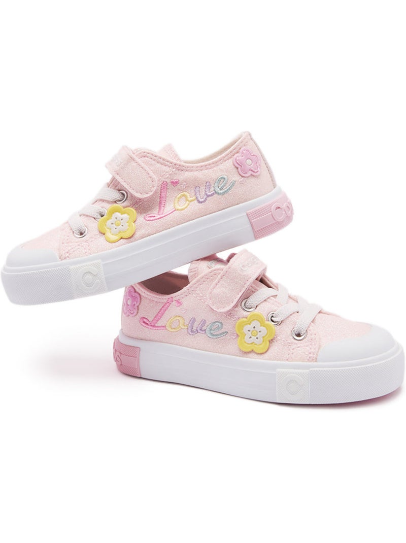 Baskets conguitos glitter floral Rose - Kiabi