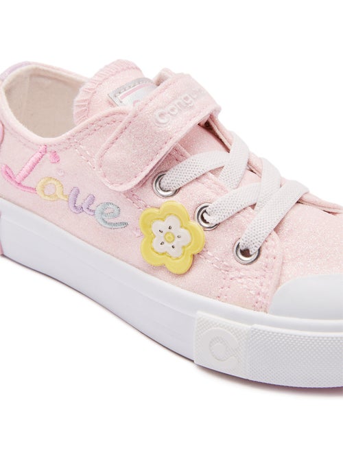 Baskets conguitos glitter floral - Kiabi