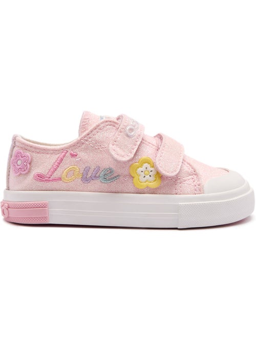 Baskets conguitos glitter flores - Kiabi