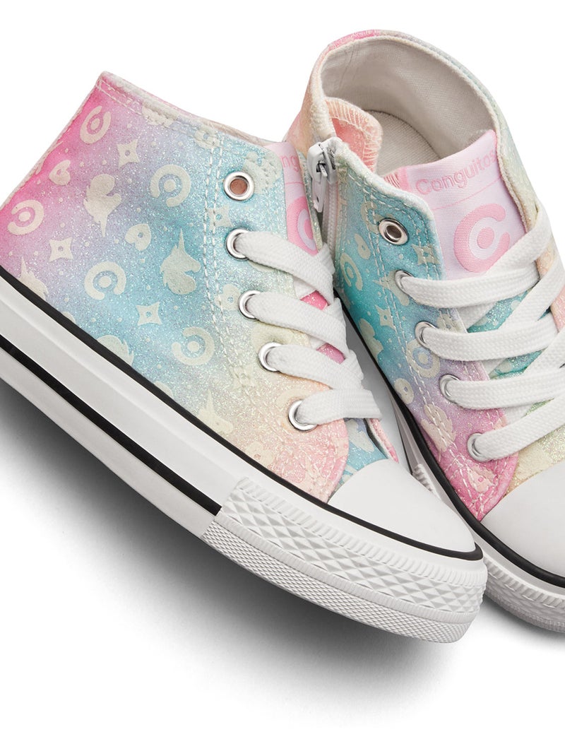 Baskets conguitos glitter unicornio Multicolore - Kiabi
