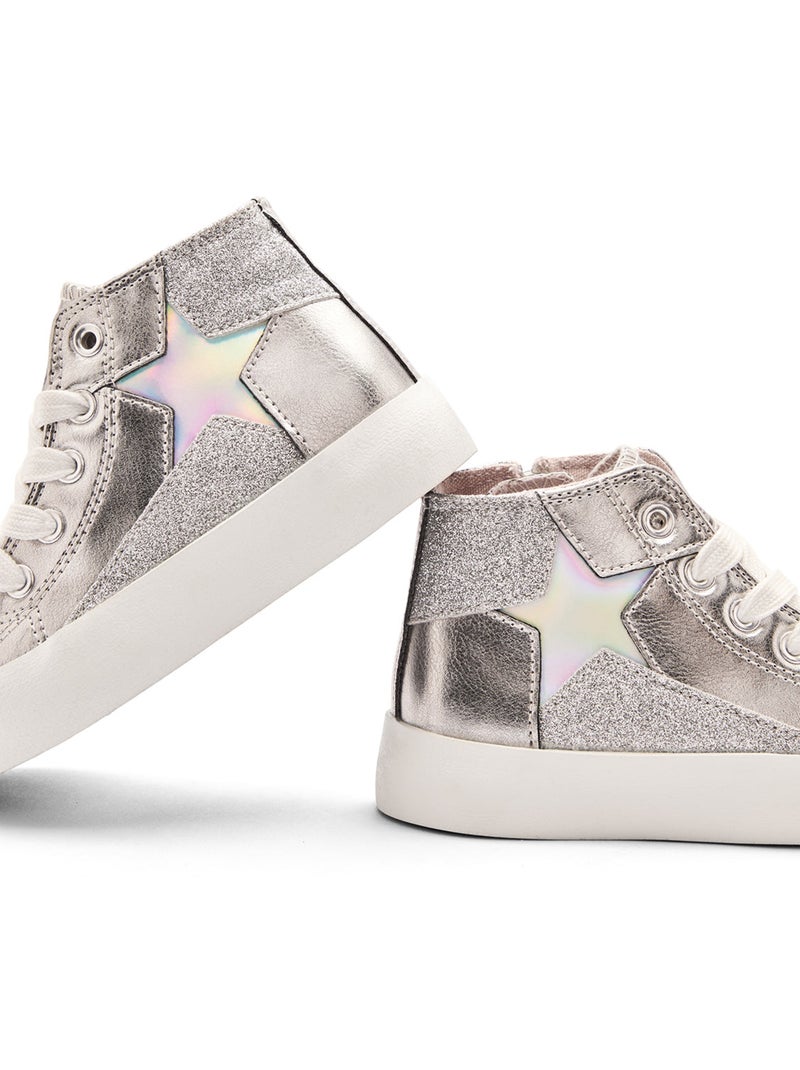 Baskets conguitos high Argent - Kiabi
