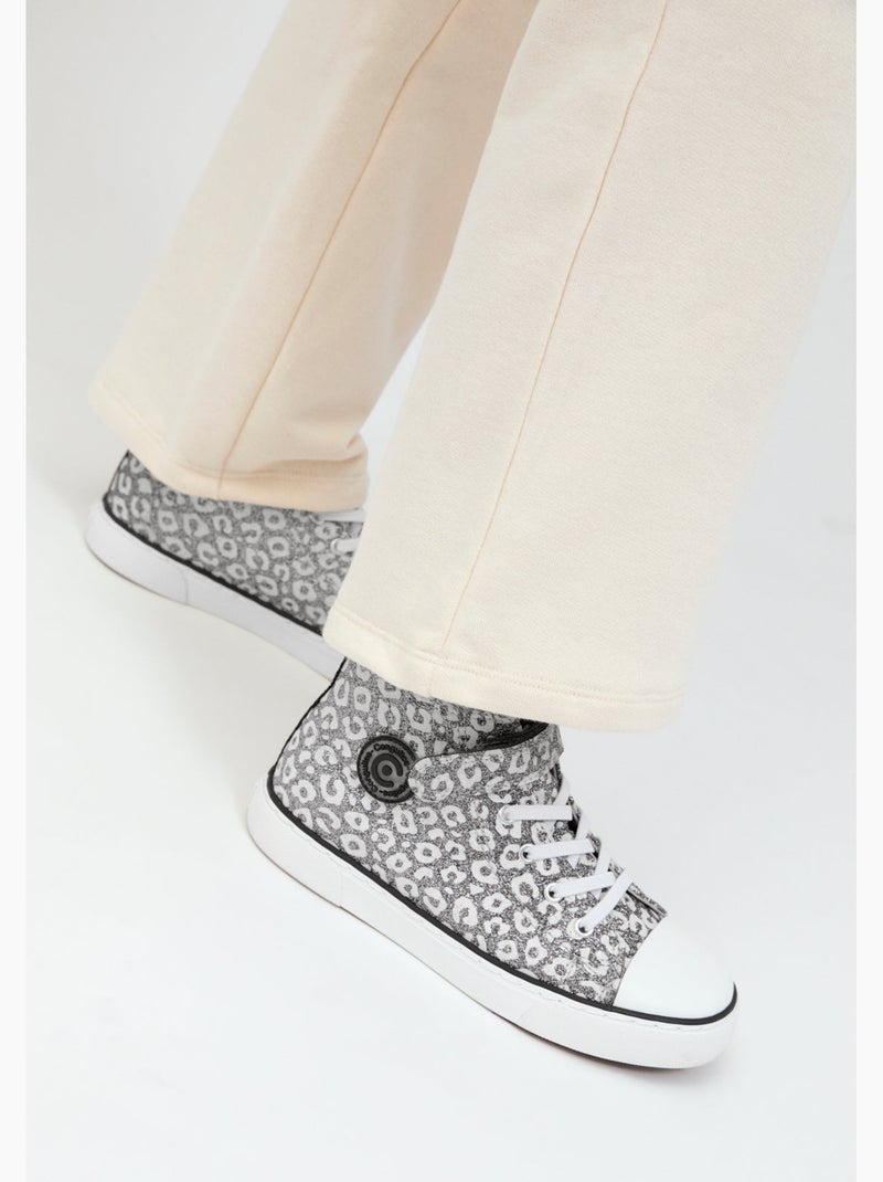 Baskets conguitos purpurina Argent - Kiabi