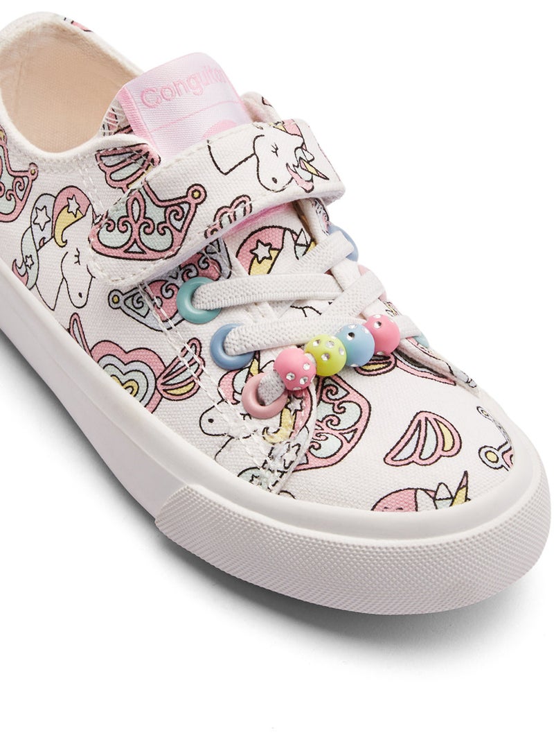Baskets conguitos unicornio fantasía Blanc - Kiabi