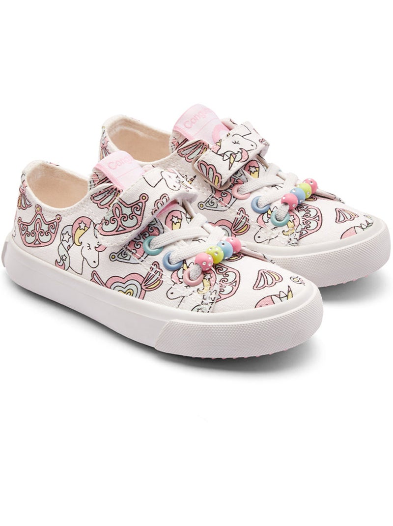 Baskets conguitos unicornio fantasía Blanc - Kiabi