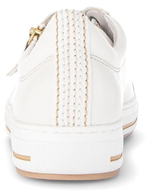 Baskets crème en cuir - Kiabi