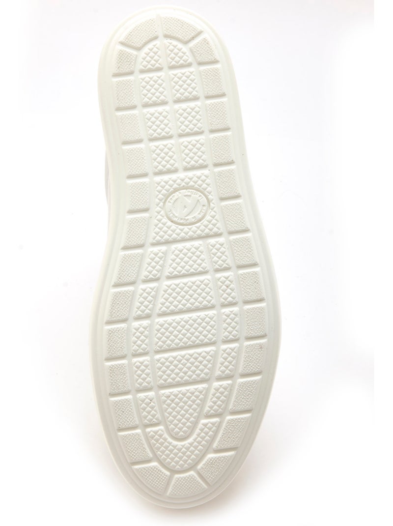 Baskets cuir avec zip et lacets - PEDICONFORT Blanc Blanc - Kiabi