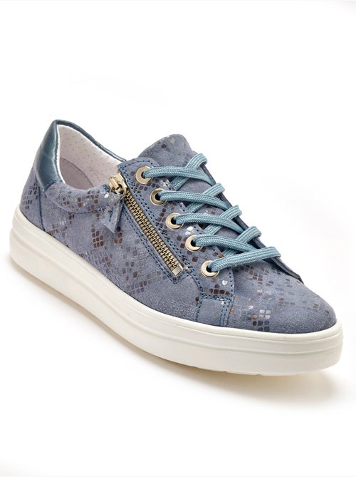 Baskets cuir avec zip et lacets - PEDICONFORT - Kiabi