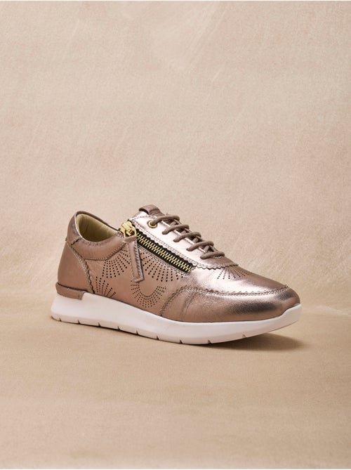 Baskets cuir avec zip semelle amovible - PEDICONFORT - Kiabi