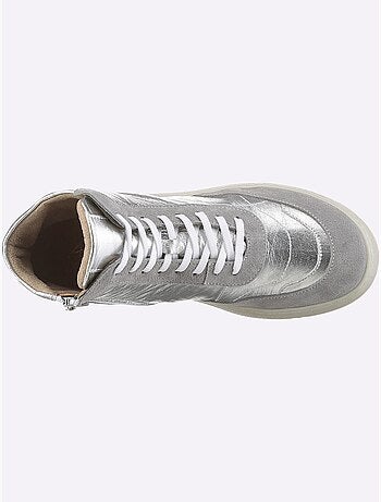 Baskets Cuir De Bœuf Nappa Et Velours - Taille Standard - Helline