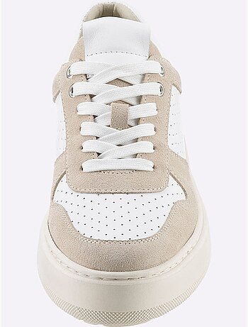Baskets Cuir De Bœuf Nappa Et Velours - Taille Standard - Helline