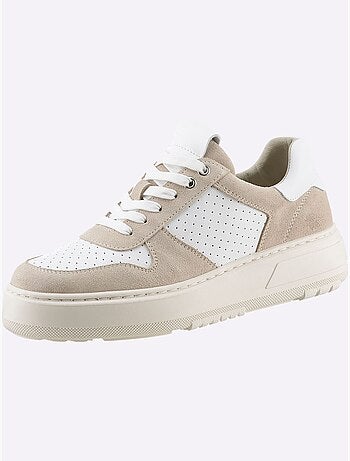 Baskets Cuir De Bœuf Nappa Et Velours - Taille Standard - Helline