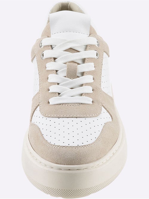 Baskets Cuir De Bœuf Nappa Et Velours - Taille Standard - helline - Kiabi