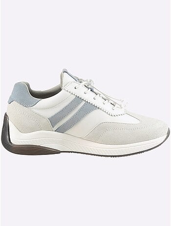 Baskets Cuir De Bœuf Nappa Et Velours - Taille Standard - Helline