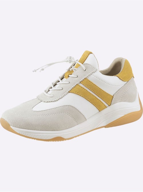 Baskets Cuir De Bœuf Nappa Et Velours - Taille Standard - helline - Kiabi