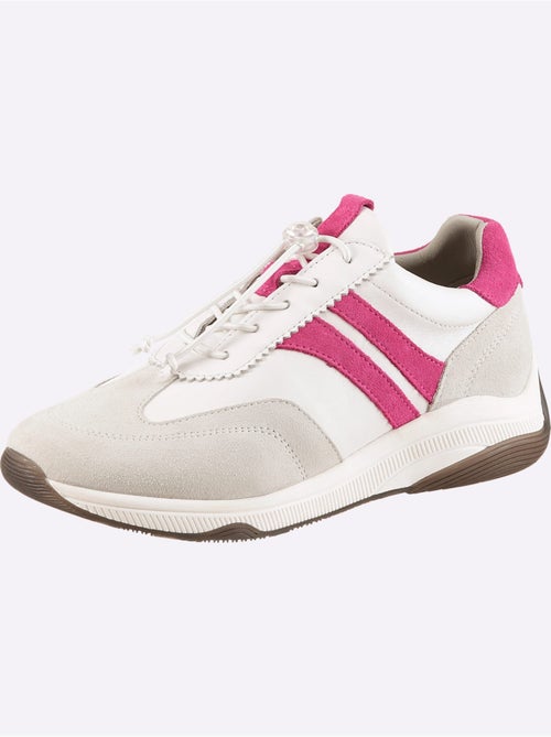 Baskets Cuir De Bœuf Nappa Et Velours - Taille Standard - helline - Kiabi