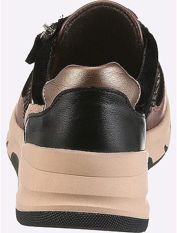 Baskets Cuir De Bœuf Nappa Et Velours - Taille Standard - Helline