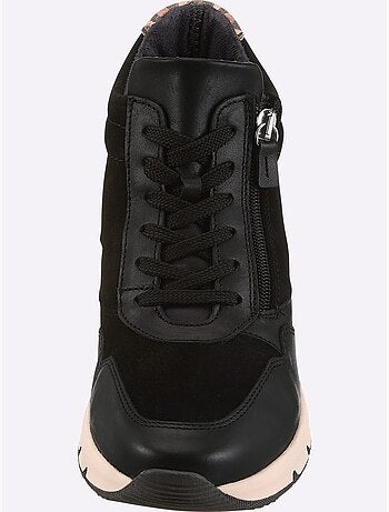 Baskets Cuir De Bœuf Nappa Et Velours - Taille Standard - Helline