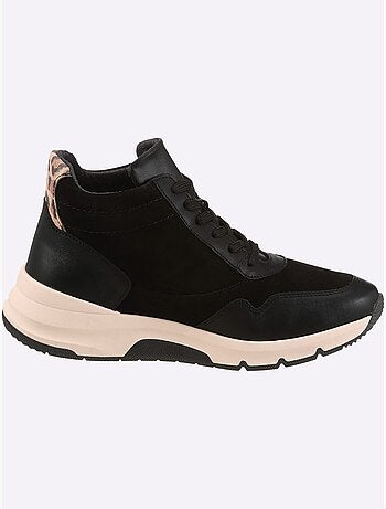 Baskets Cuir De Bœuf Nappa Et Velours - Taille Standard - Helline