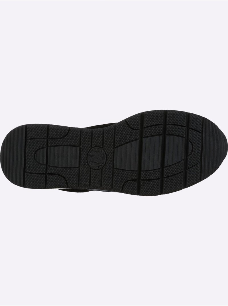 Baskets Cuir De Bœuf Nappa Et Velours - Taille Standard - Helline Noir - Kiabi