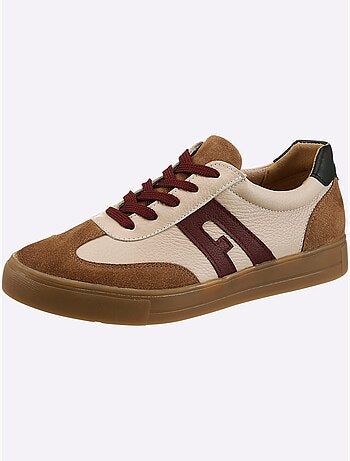 Baskets Cuir De Bœuf Nappa Et Velours - Taille Standard - Helline