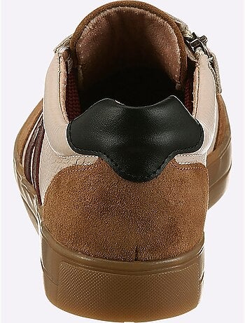 Baskets Cuir De Bœuf Nappa Et Velours - Taille Standard - Helline