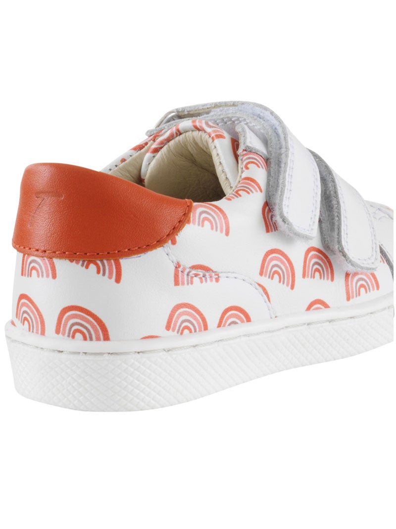 Baskets cuir enfant Happy Blanc - Kiabi