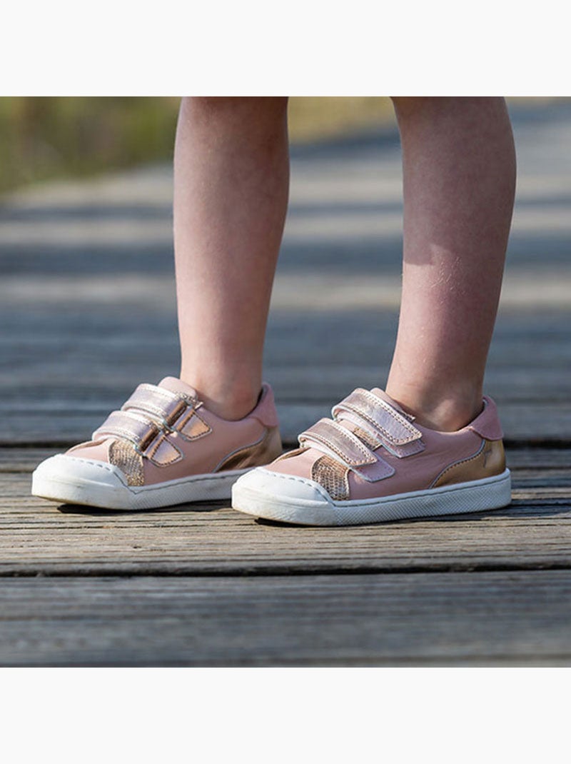 Baskets cuir enfant Happy Rose - Kiabi