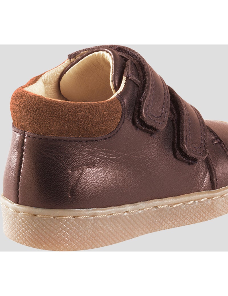 Baskets cuir enfant Scratchy Marron - Kiabi
