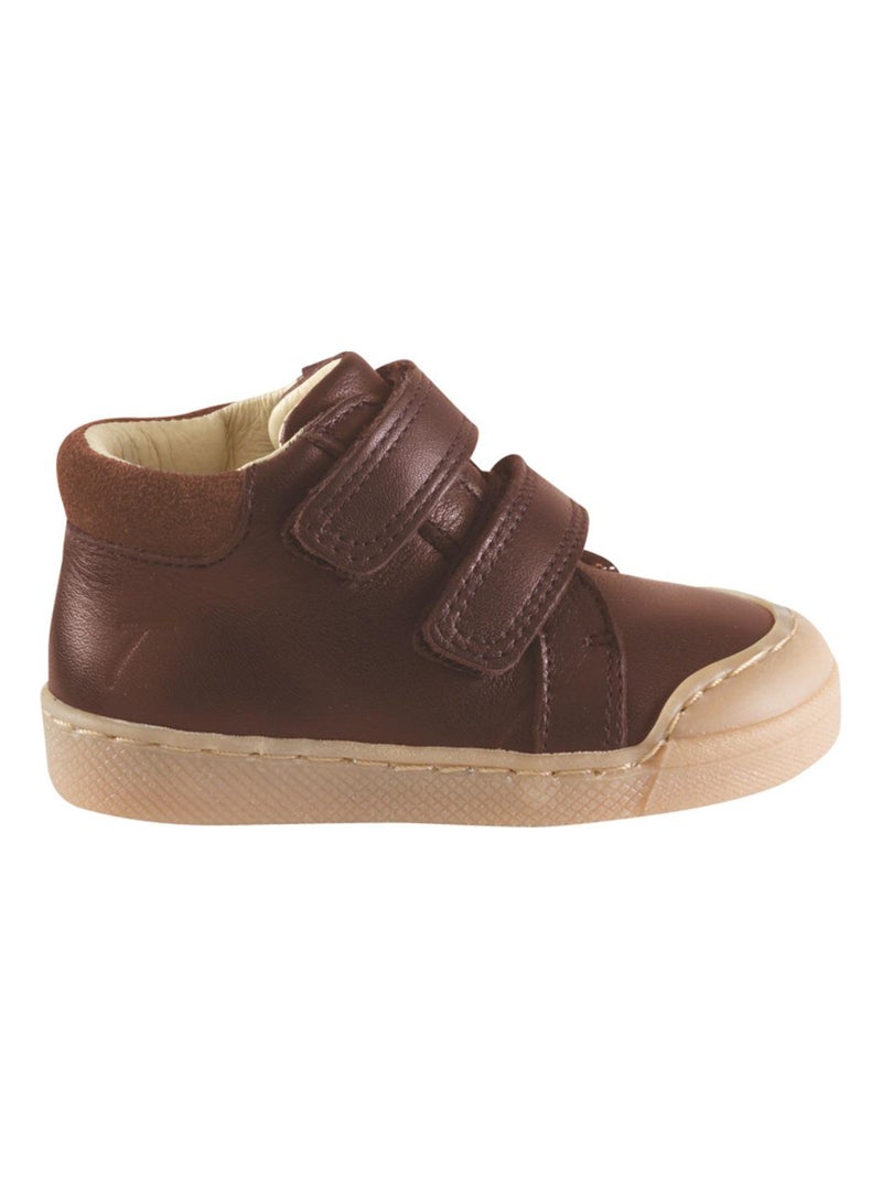 Baskets cuir enfant Scratchy Marron - Kiabi