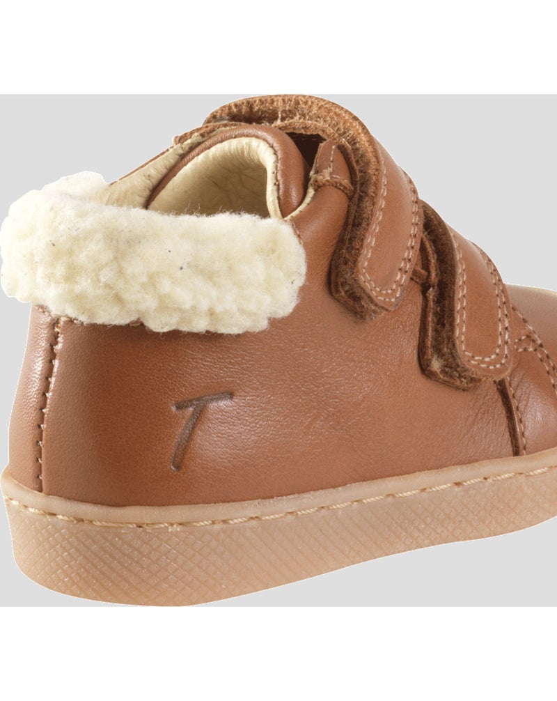 Baskets cuir enfant Scratchy Marron - Kiabi