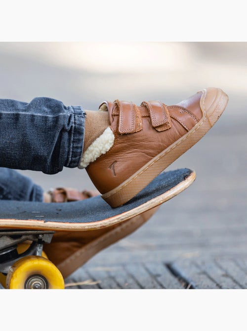 Baskets cuir enfant Scratchy - Kiabi