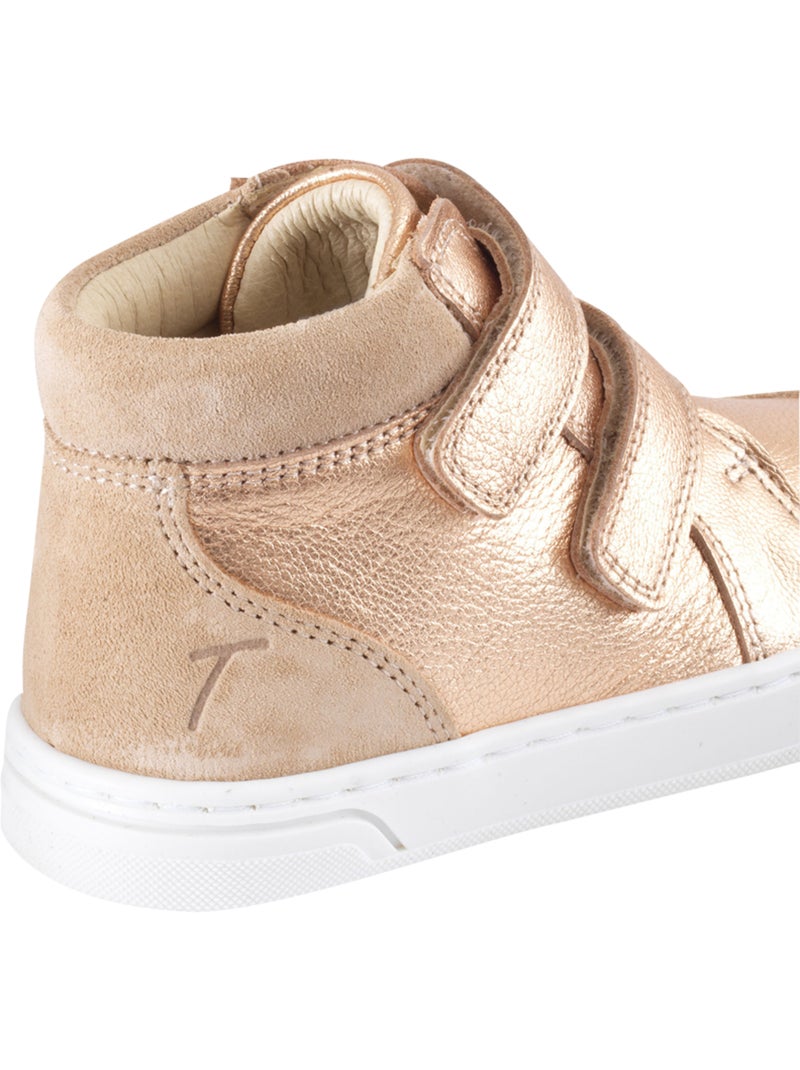 Baskets cuir enfant Sneacky Rose - Kiabi