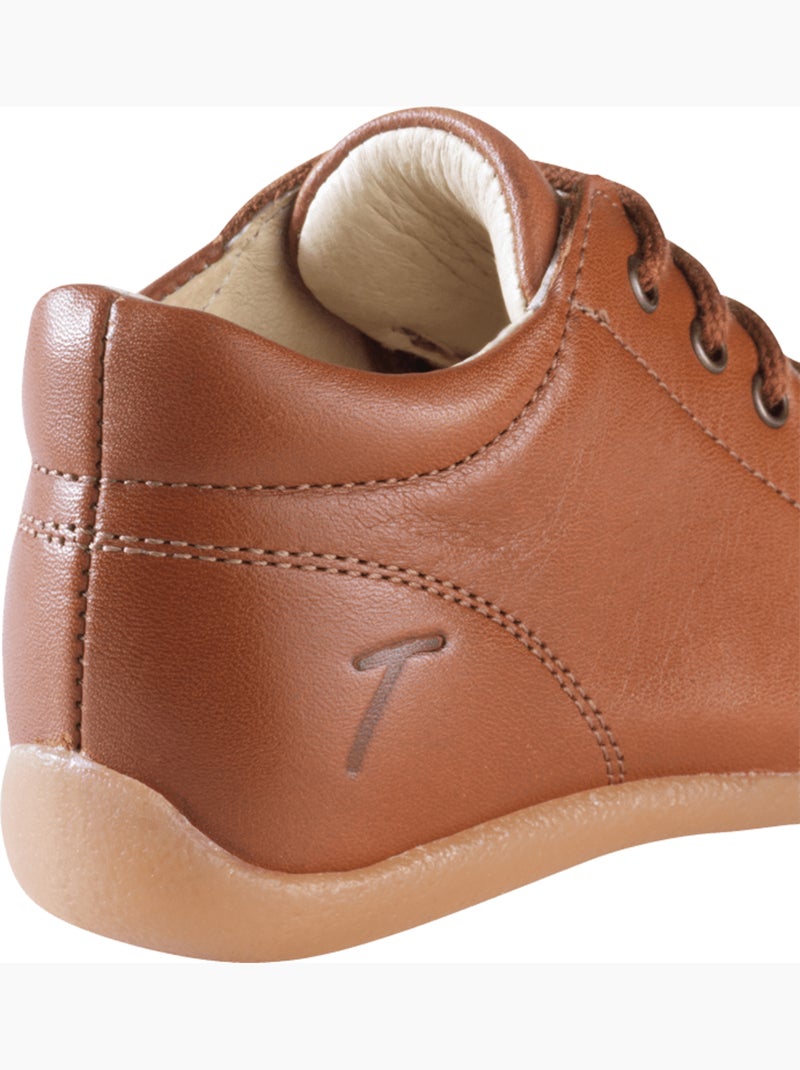 Baskets cuir enfant Sporti Marron - Kiabi