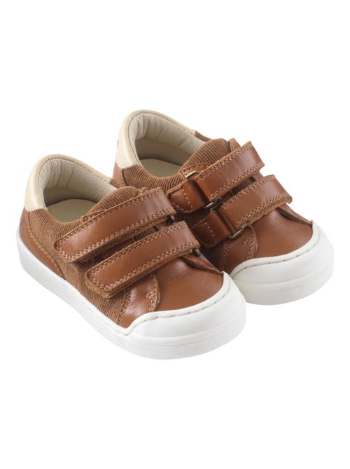Baskets cuir Happy - Kiabi
