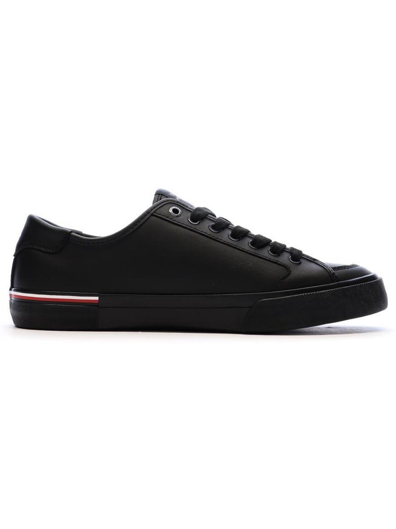 Baskets Cuir Homme Tommy Hilfiger Noir - Kiabi