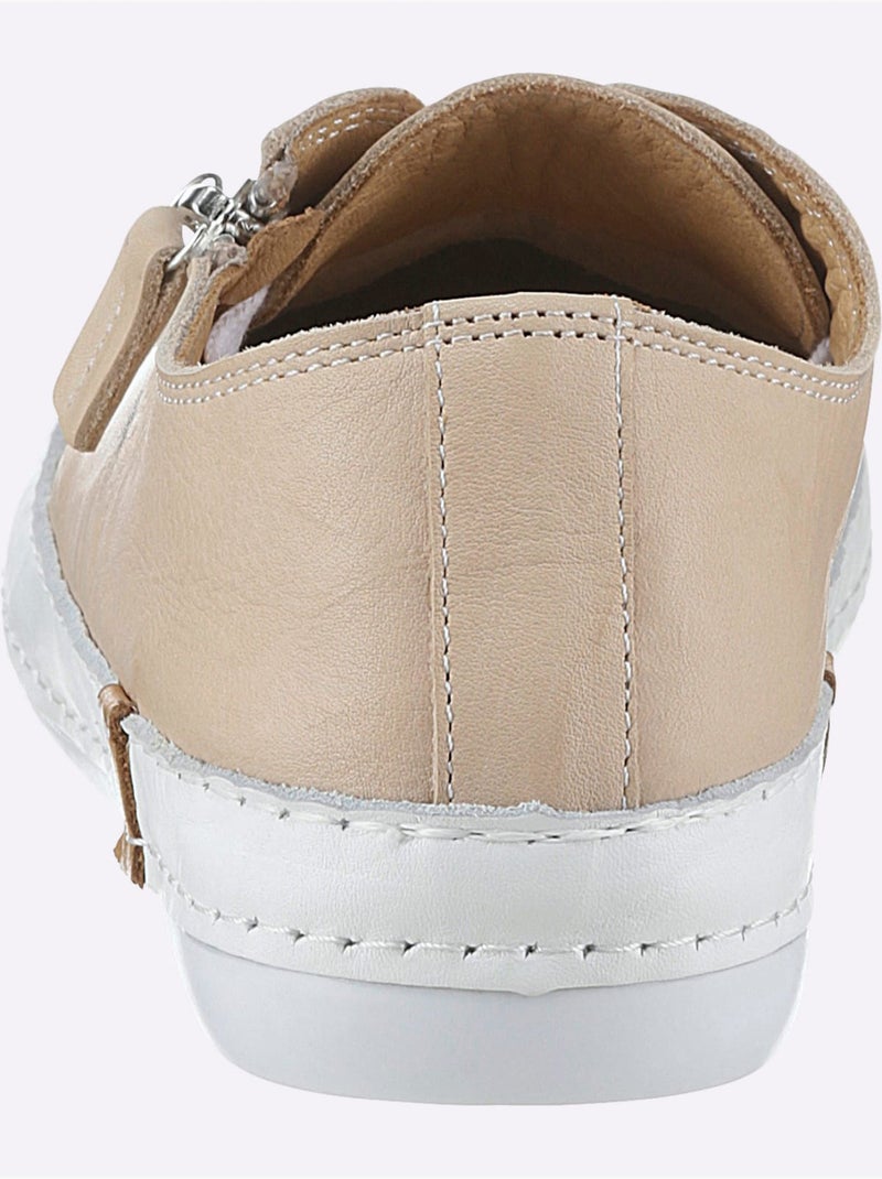 Baskets Cuir Nappa De Vache - Taille Standard - Helline Blanc Blanc - Kiabi