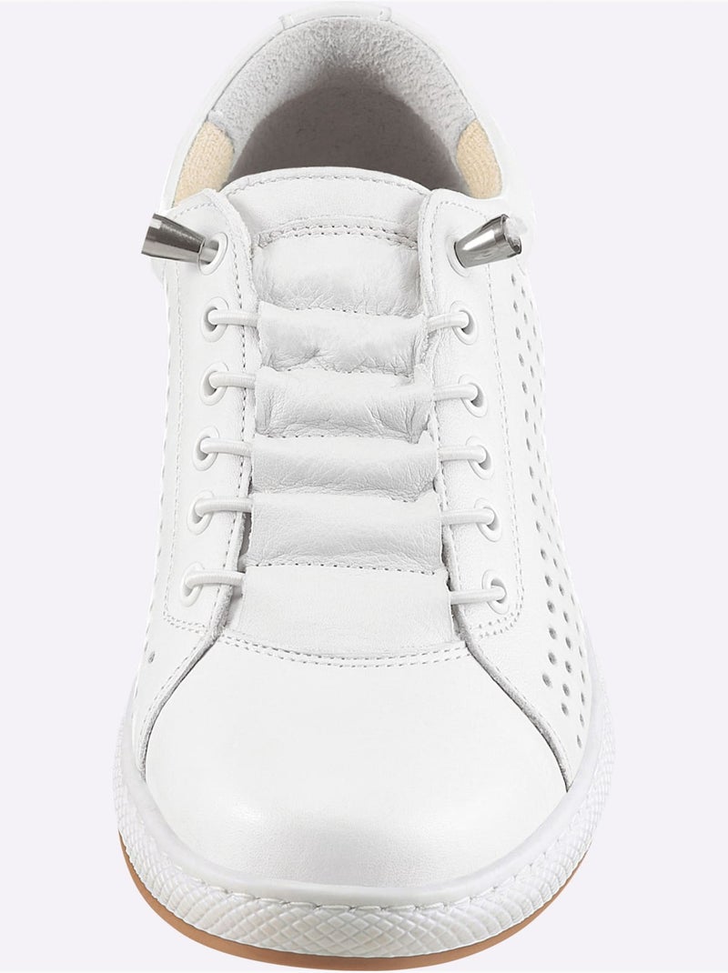 Baskets Cuir Nappa De Vache - Taille Standard - Helline Blanc - Kiabi