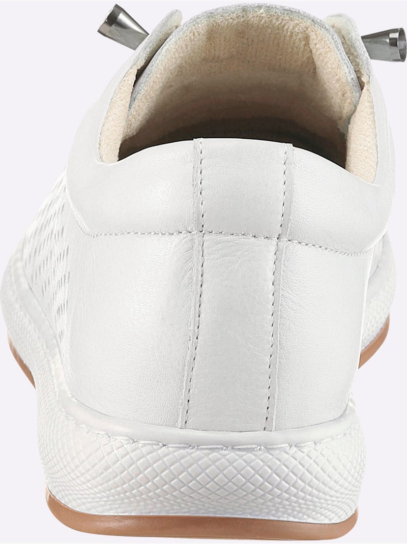 Baskets Cuir Nappa De Vache - Taille Standard - Helline Blanc - Kiabi