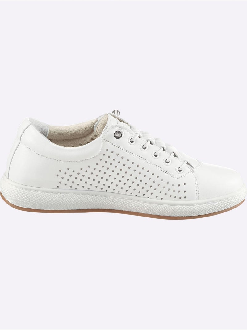 Baskets Cuir Nappa De Vache - Taille Standard - Helline Blanc - Kiabi