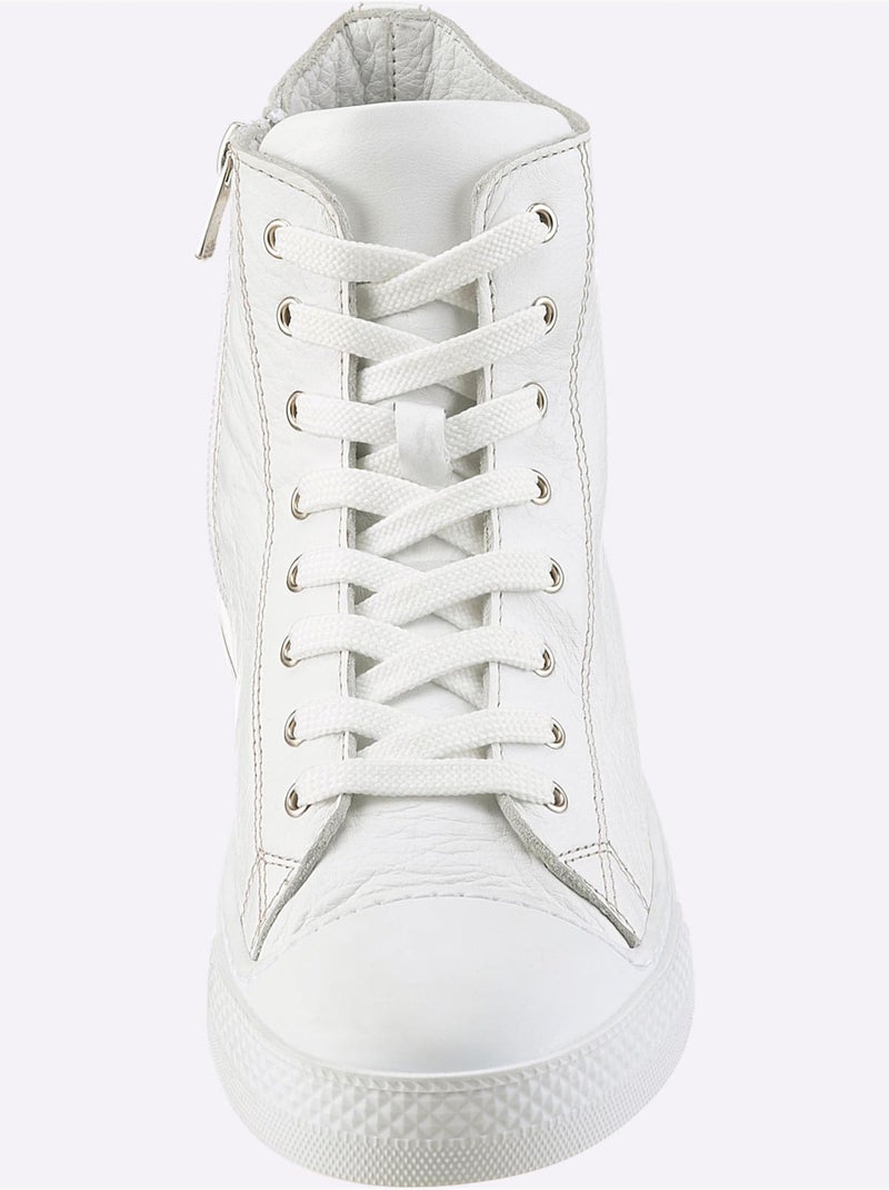 Baskets Cuir Nappa De Vache - Taille Standard - Helline Blanc - Kiabi