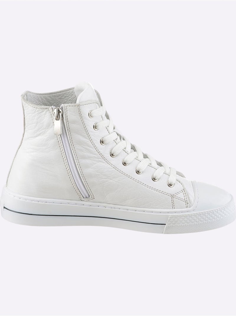 Baskets Cuir Nappa De Vache - Taille Standard - Helline Blanc - Kiabi