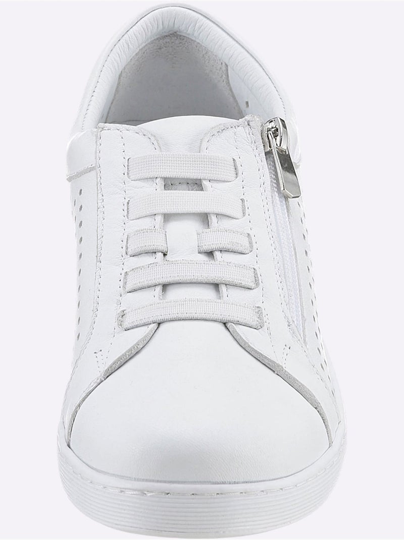Baskets Cuir Nappa De Vache - Taille Standard - Helline Blanc - Kiabi