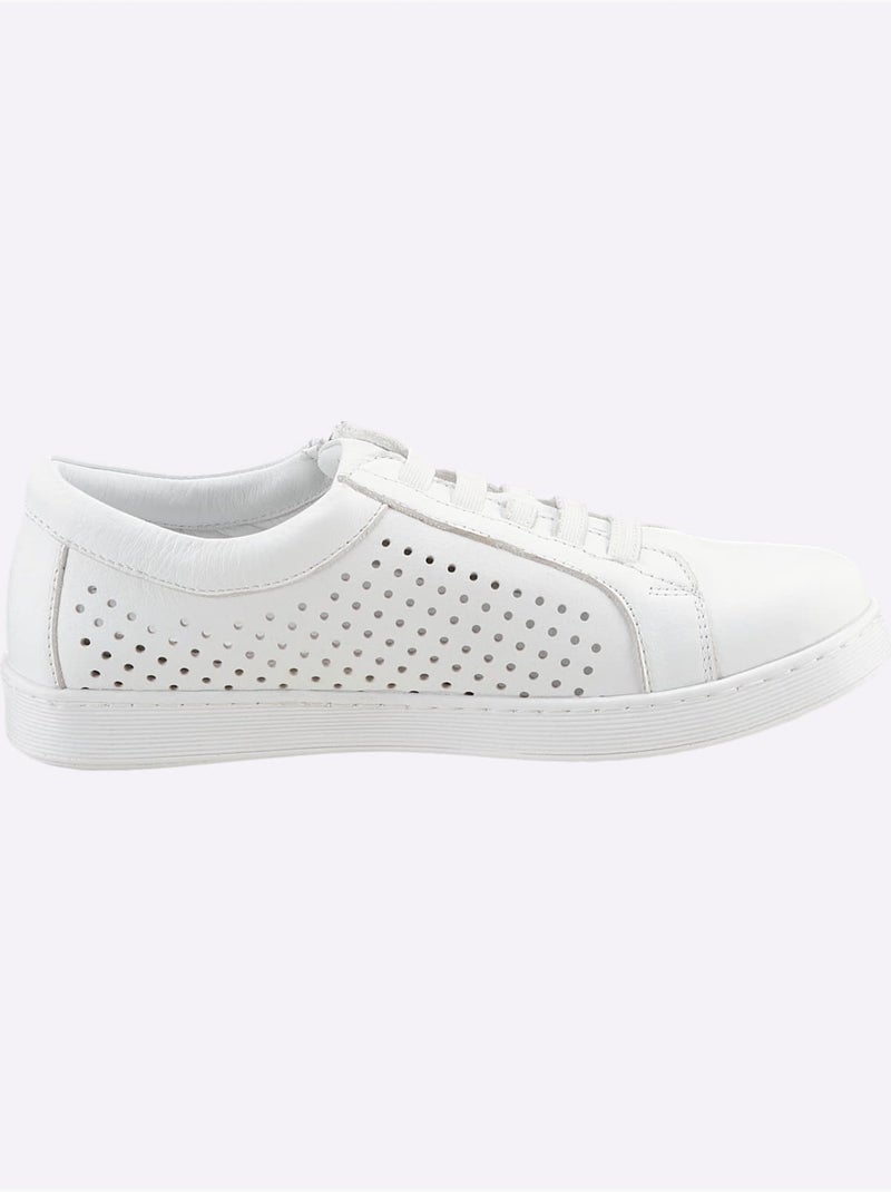 Baskets Cuir Nappa De Vache - Taille Standard - Helline Blanc - Kiabi