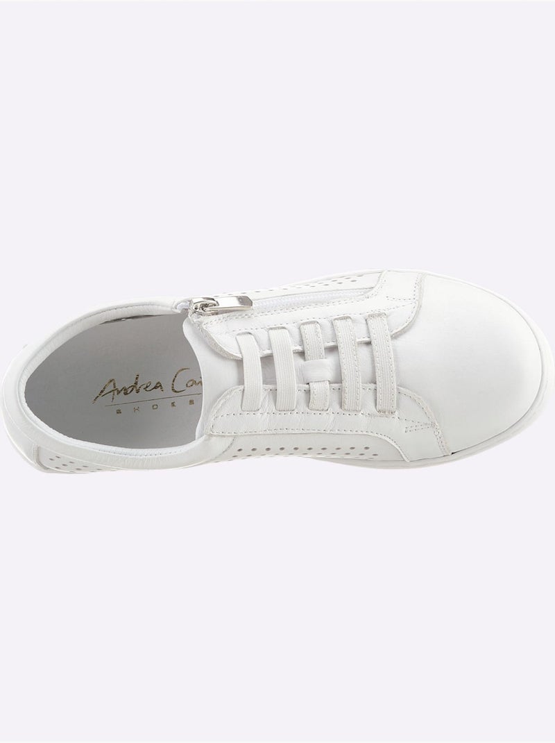 Baskets Cuir Nappa De Vache - Taille Standard - Helline Blanc - Kiabi