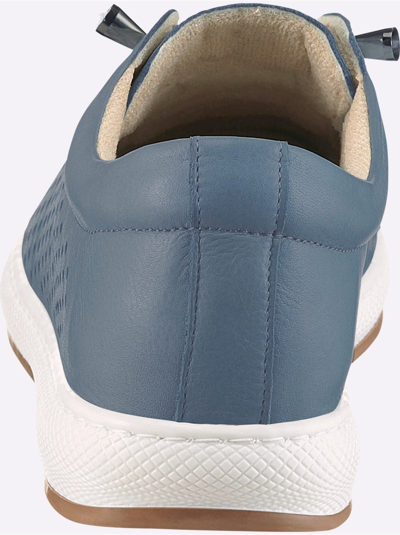Baskets Cuir Nappa De Vache - Taille Standard - Helline Bleu - Kiabi