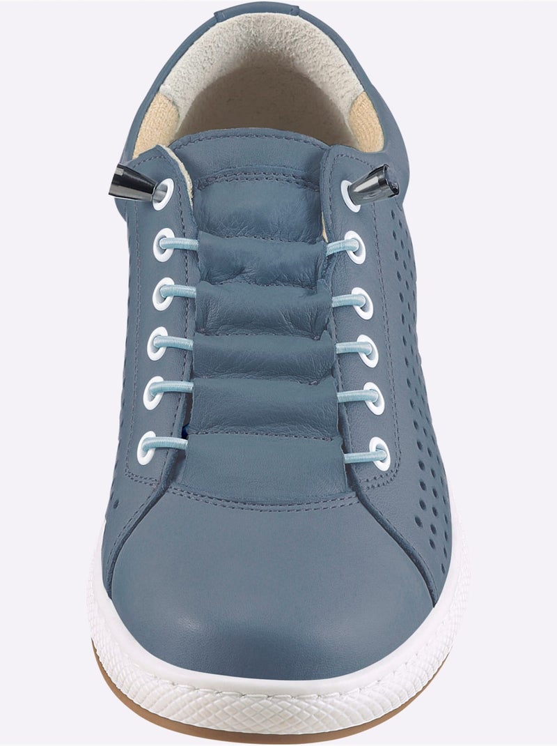 Baskets Cuir Nappa De Vache - Taille Standard - Helline Bleu - Kiabi